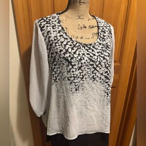 Pippa Blair Black and White Top XXL double layer